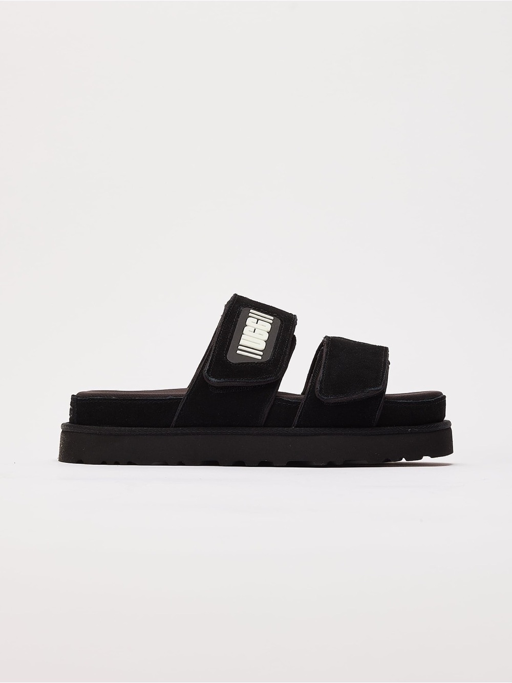 UGG platform Greer Black Dual-Strap Slide Sandals